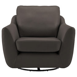 G Plan Vintage The Sixty Seven Leather Swivel Chair Capri Leather Black